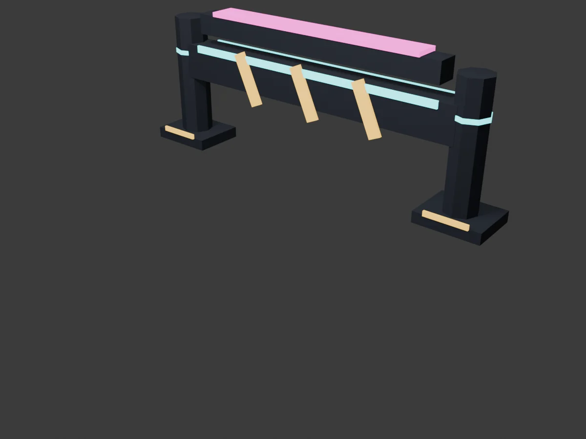 Asset Blender de prototip cu structură neon